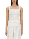 Staud Nic Top In White In White