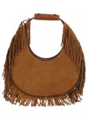 Staud Moon Fringe Suede Top Handle Tote In Brown