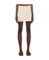 Staud Tour Wrap-effect Cotton-blend Mini Skirt In White