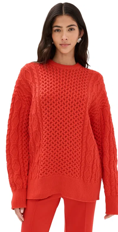 Staud Tracy Jumper Red Rose