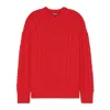 Staud Tracy Sweater In Red Rose