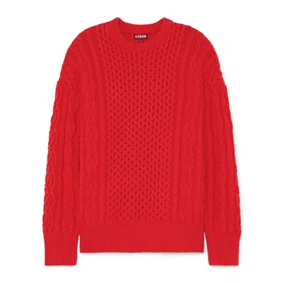 Staud Tracy Sweater In Red Rose