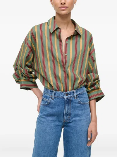 Staud Traverses Stripe-pattern Body In Green