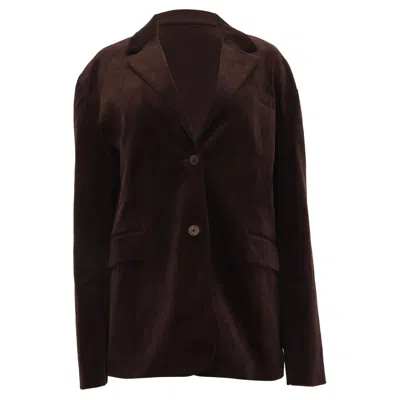 Staud Trek Corduroy Blazer In Brown Cotton