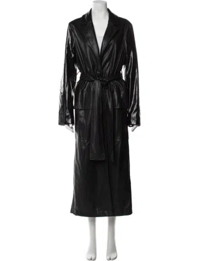 Pre-owned Staud Trench Coat In Black