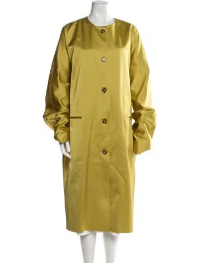 Pre-owned Staud Trench Coat W/ Tags In Green