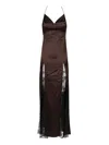 Staud Trinity Silk Dress Dresses Light Blue In Black
