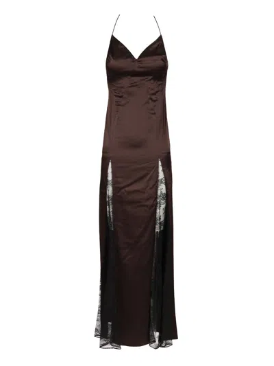 Staud Trinity Silk Dress Dresses Light Blue In Black