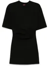 Staud Truman Mini Dress In Black In Black