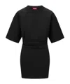 Staud Truman Mini Dress In Black In Black
