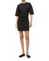 Staud Truman Mini Dress In Black In Black