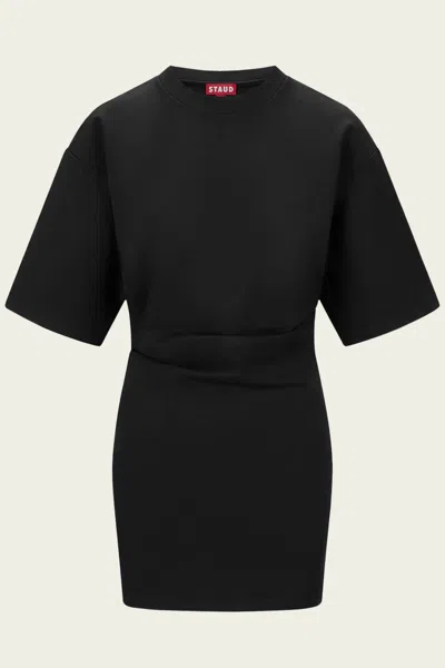 STAUD TRUMAN MINI DRESS IN BLACK