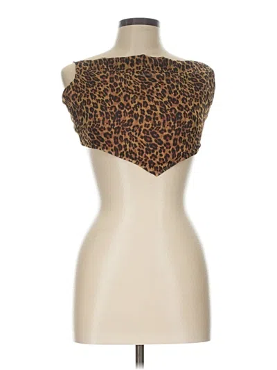 Pre-owned Staud Tube Top Brown Strapless Neckline Tops