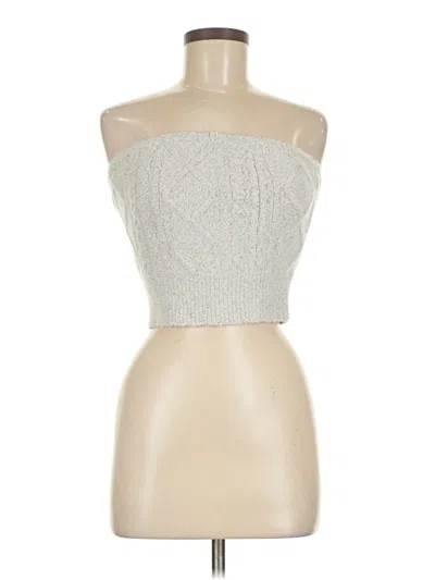 Pre-owned Staud Tube Top Silver Strapless Neckline Tops