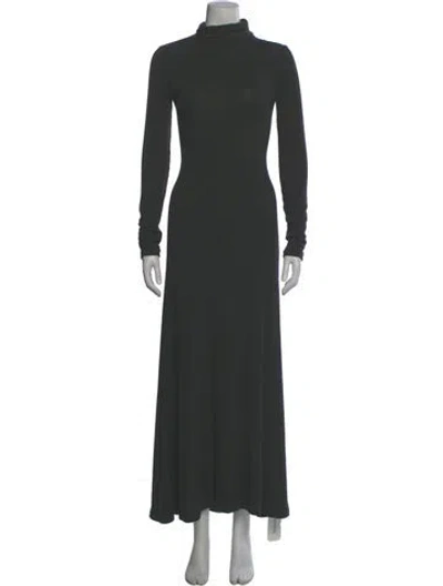 Pre-owned Staud Turtleneck Long Dress In Gray