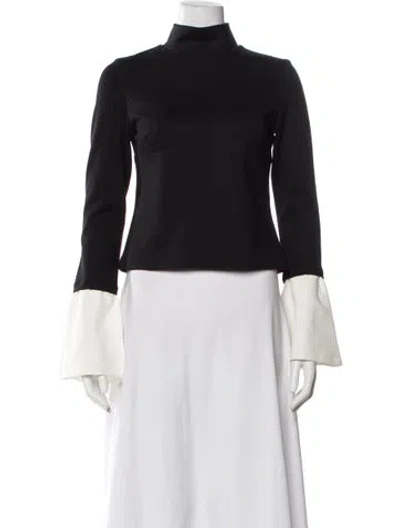 Pre-owned Staud Turtleneck Long Sleeve Top In White