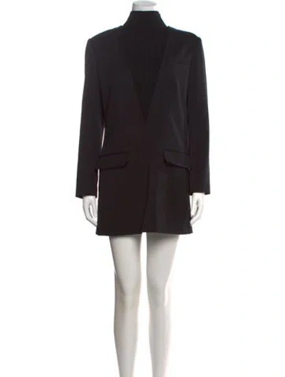 Pre-owned Staud Turtleneck Mini Dress In Black