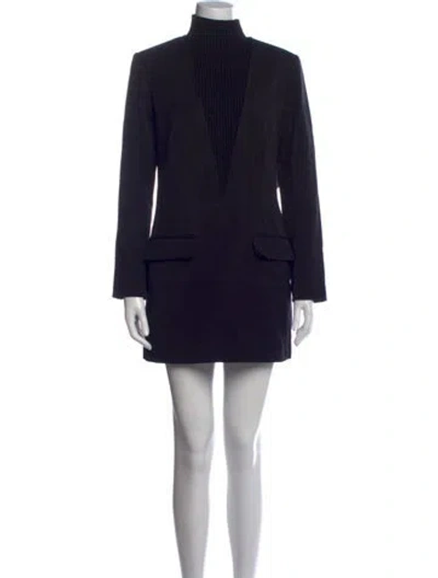 Pre-owned Staud Turtleneck Mini Dress W/ Tags In Black