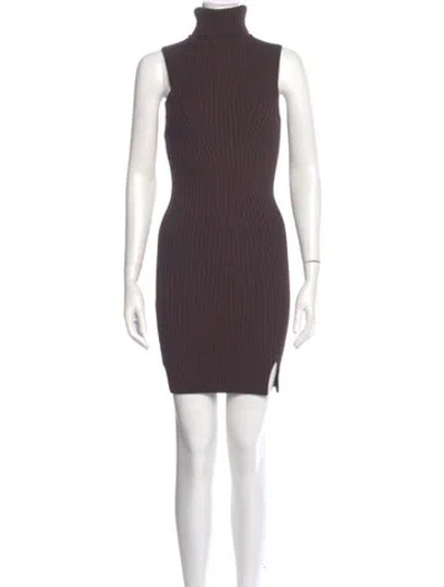 Pre-owned Staud Turtleneck Mini Dress W/ Tags In Purple
