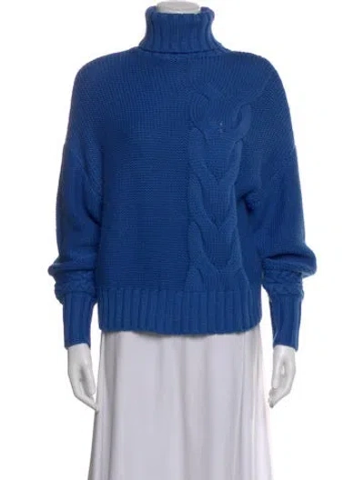 Pre-owned Staud Turtleneck Sweater In Blue