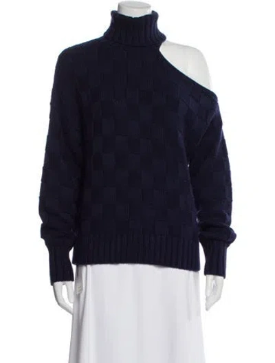 Pre-owned Staud Turtleneck Sweater In Blue
