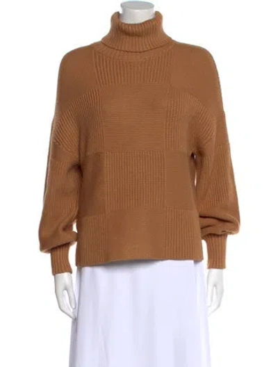 Pre-owned Staud Turtleneck Sweater In Brown
