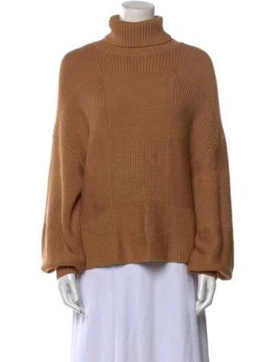 Pre-owned Staud Turtleneck Sweater In Brown