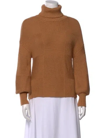 Pre-owned Staud Turtleneck Sweater In Brown
