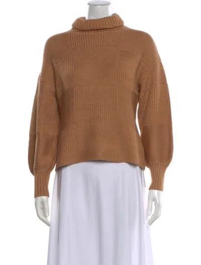 Pre-owned Staud Turtleneck Sweater In Brown