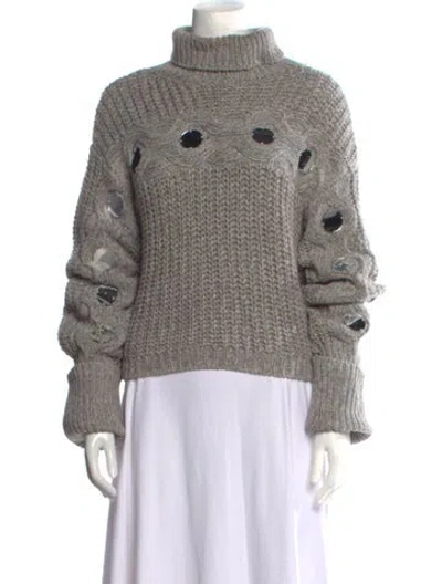 Pre-owned Staud Turtleneck Sweater In Gray