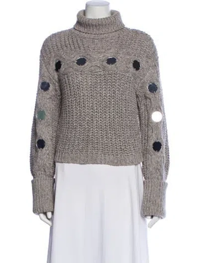 Pre-owned Staud Turtleneck Sweater In Gray