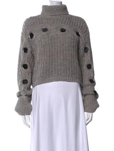 Pre-owned Staud Turtleneck Sweater In Grey