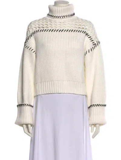 Pre-owned Staud Turtleneck Sweater In Neutral