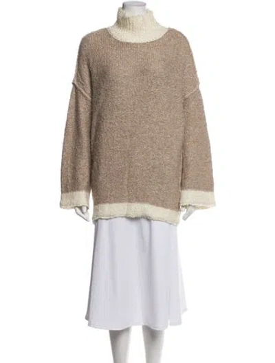 Pre-owned Staud Turtleneck Sweater In Neutrals