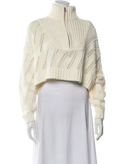 Pre-owned Staud Turtleneck Sweater In Neutrals/yellow