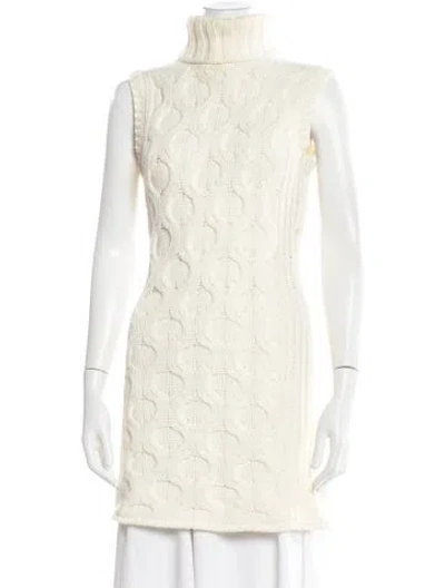 Pre-owned Staud Turtleneck Sweater In Neutrals/yellow