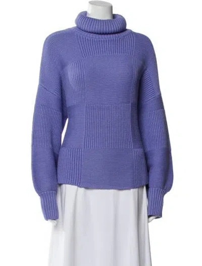 Pre-owned Staud Turtleneck Sweater In Purple