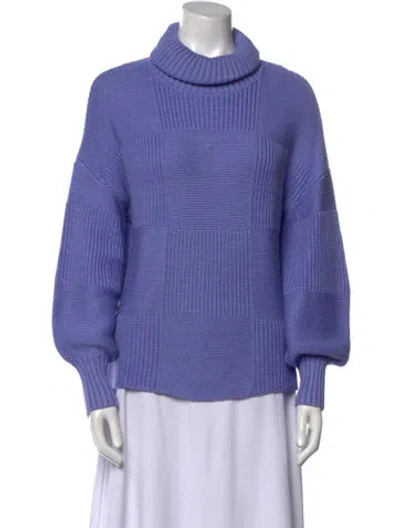 Pre-owned Staud Turtleneck Sweater In Purple