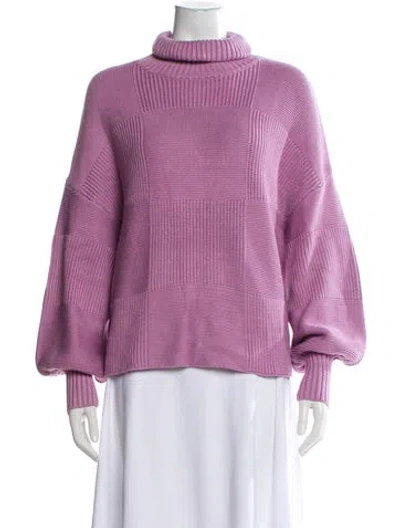Pre-owned Staud Turtleneck Sweater In Purple