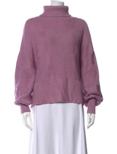 Pre-owned Staud Turtleneck Sweater In Purple