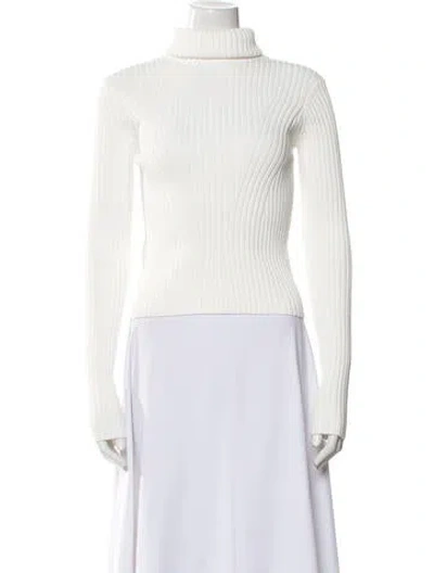 Pre-owned Staud Turtleneck Sweater W/ Tags In White