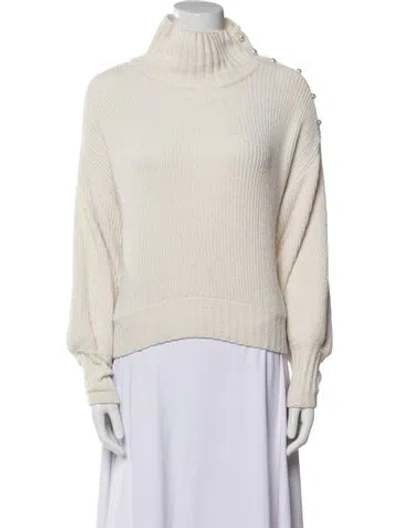 Pre-owned Staud Turtleneck Sweater In White
