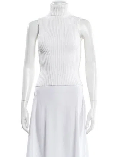 Pre-owned Staud Turtleneck Sweater In White