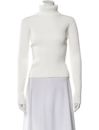 Pre-owned Staud Turtleneck Sweater In White