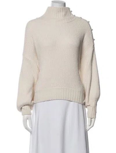 Pre-owned Staud Turtleneck Sweater In White