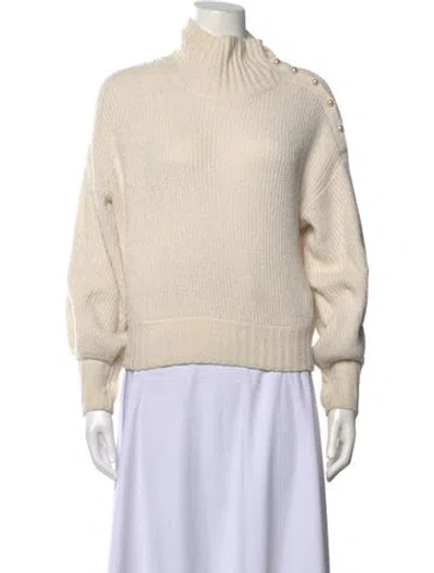 Pre-owned Staud Turtleneck Sweater In White