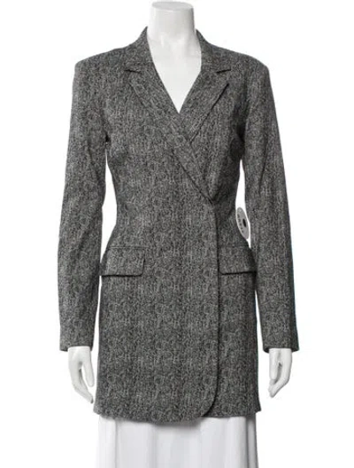 Pre-owned Staud Tweed Pattern Coat W/ Tags In Multicolor