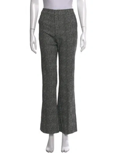 Pre-owned Staud Tweed Pattern Flared Pants In Grey