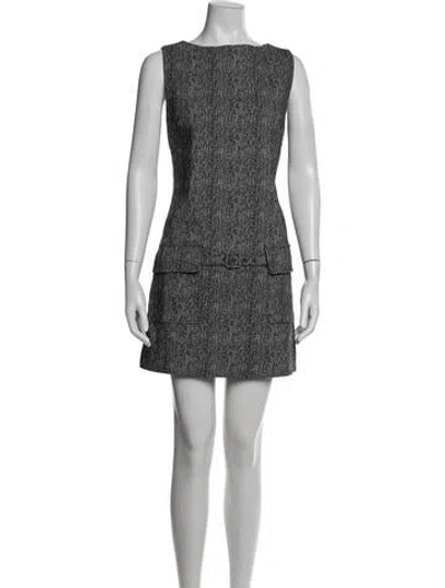 Pre-owned Staud Tweed Pattern Mini Dress W/ Tags In White
