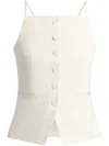 Staud Off-white Una Tank Top In Neutrals